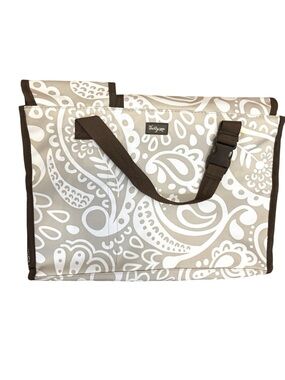 thirty-one Beige & White Paisley Utility Tote